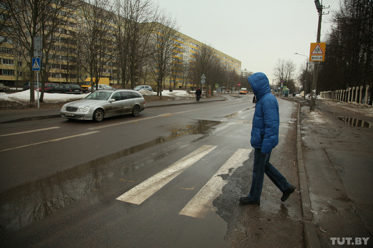 Пешеход зимой