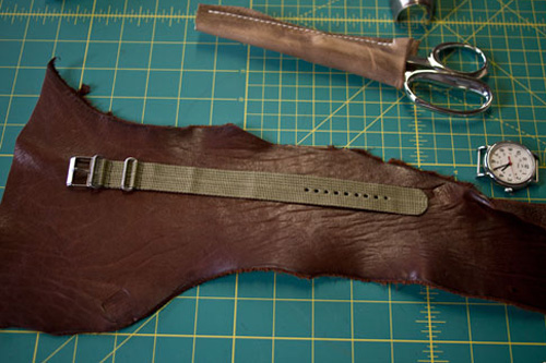 DIY kožený řemínek k hodinkám
